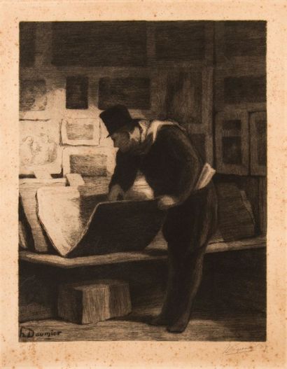 Honoré DAUMIER (1808-1879)
L'amateur d'estampes
Estampe...