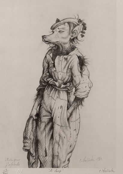 Claude VERLINDE (1927)
Le Loup, étude pour...