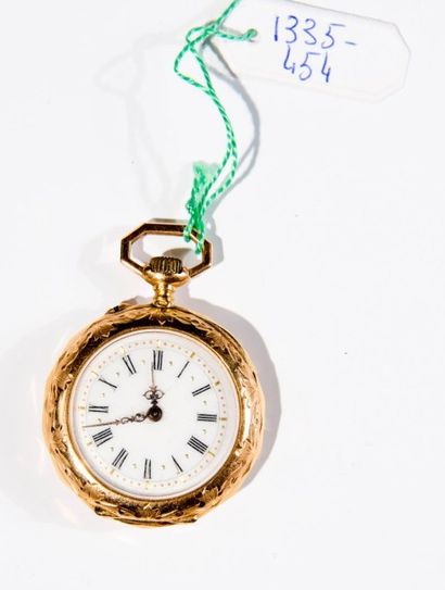 Montre de col en or jaune, avant 1910.
Poids...
