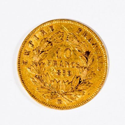Pièce de 10 franc or, Napoléon III, 1859