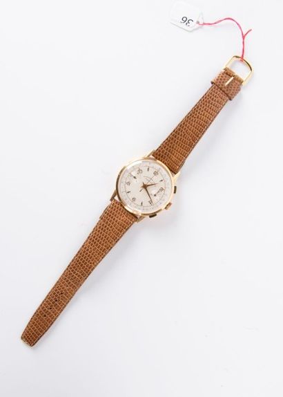 Montre bracelet chronographe suisse, le boîtier...
