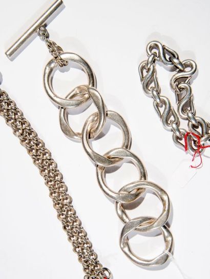 Lot composé d'un bracelet en argent, bracelet...