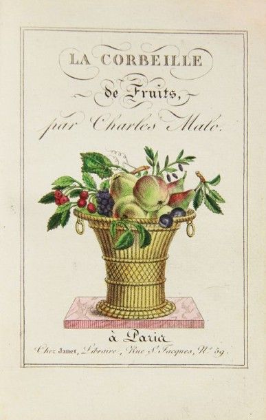 CORBEILLE DE FRUITS (La), par Charles Malo.
Paris,...
