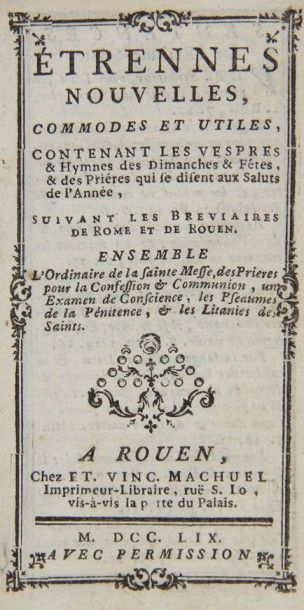 ETRENNES NOUVELLES commodes et utiles. Rouen,...