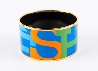 HERMES

Bracelet manchette en acier émai...