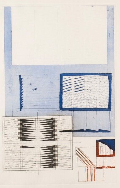 AGOSTINO BONALUMI (1935-2013)
Construction.
Estampe,...