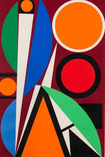Auguste HERBIN (1882-1960)
Composition 1957.
Lithographie...