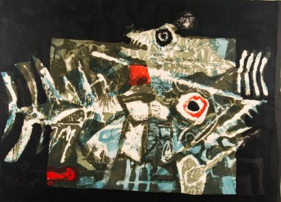 Antoni CLAVE (1913-2005)
Poissons.
Lithographie...