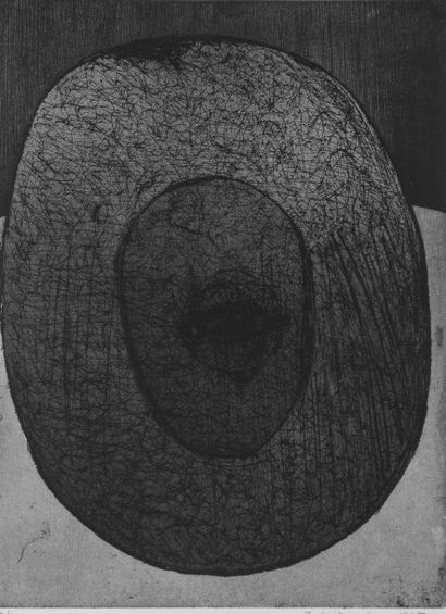 Pierre DMITRIENKO (1925-1974)
Forme abstraite.
Eau-forte,...
