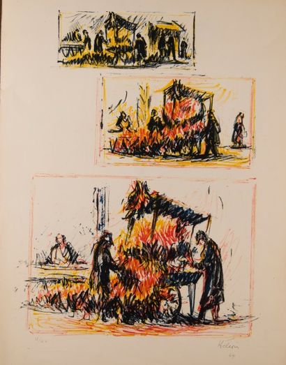 Jean HÉLION (1904-1987)
Scènes de marché.
Lithographie...