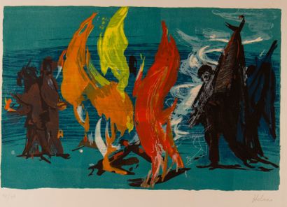 Jean HÉLION (1904-1987)
Personnages.
Lithographie...