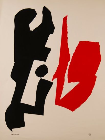 Pierre Lafoucriere (1927)
Noir et Rouge.
Lithographie...