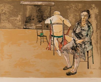 JEAN JANSEM (1920-2013)
Femme assise et pêcheur...