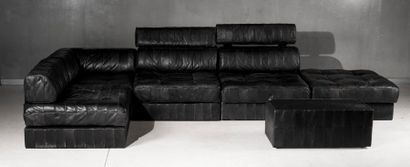 * DE SEDE
Rare canapé modulable DS88, coussins...