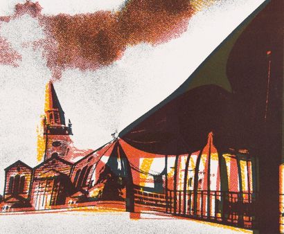 POL BURY (1922-2005)
Cathédrale.
Zincographie...