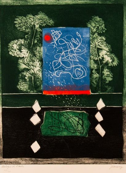 Jean COUY (1910-1983)
Dialogue de l'aube.
Aquatinte...