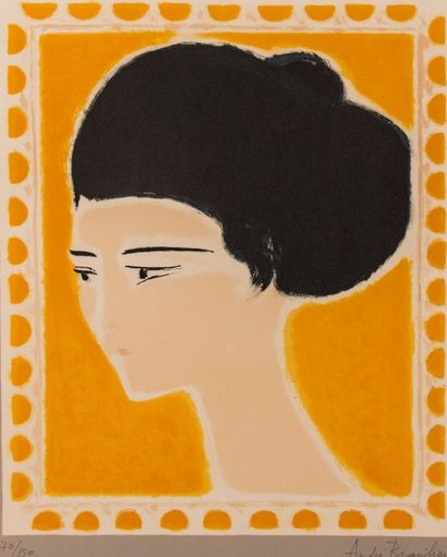 André BRAZILIER (1929)
Tête d'or.
Lithographie...