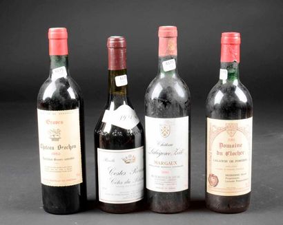 Lot rouge : Margaux, Graves, Cote du Rhone,...