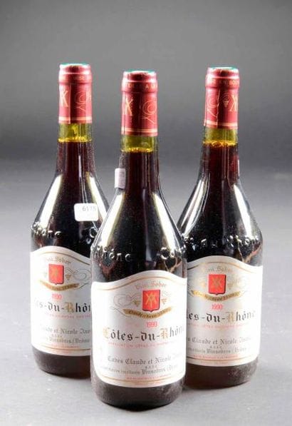 Vin sobre rouge 1990 6 bouteilles
