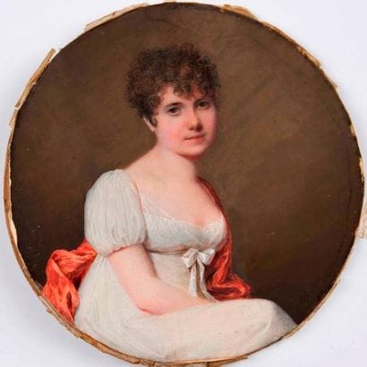 Miniature portrait de Adrienne Chavannes...