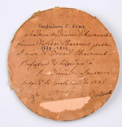 Miniature portrait de Adrienne Chavannes...