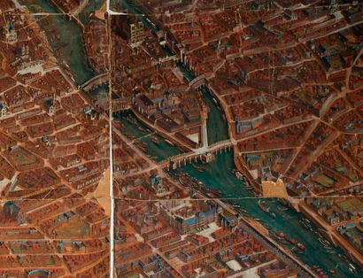 TURGOT.
Plan de Paris gravure aquarellée...