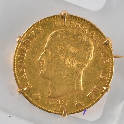 1 pièce 40 francs or Napoléon Ier monté en...