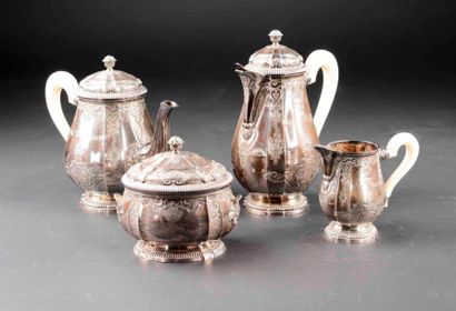 BROLIQUIER Lyon 
Service Thé café en argent...