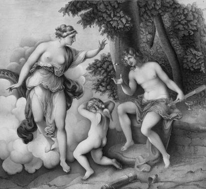 Ecole XIXème, néoclassique
Scène mythologique...