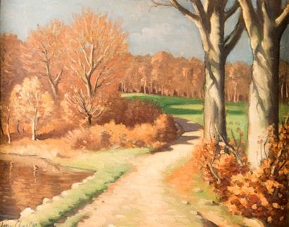 Louis CHARLOT (1878-1951)
Parc à l'automne.
Huile...