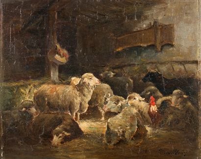 * André PRÉVOT-VALERI (1890-1959)
Moutons...