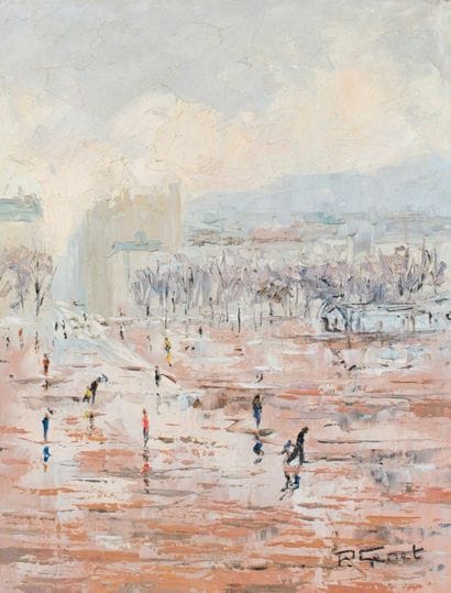 * Paullette GENET (1892-1983)
La place Bellecour...