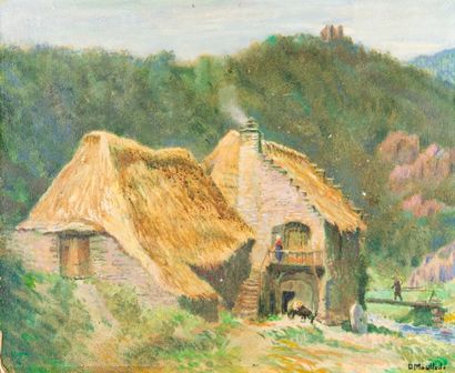 Georges MOULLADE (1893-1968)
Poules sur un...