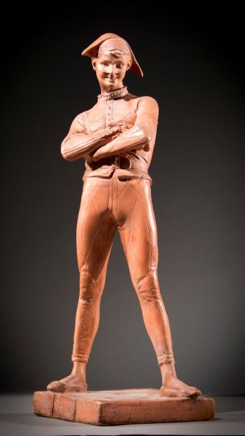 René Charles DE SAINT-MARCEAUX (1845-1915)
Arlequin.
Plâtre...