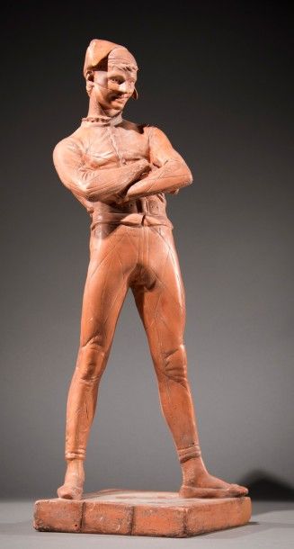 René Charles DE SAINT-MARCEAUX (1845-1915)
Arlequin.
Plâtre...