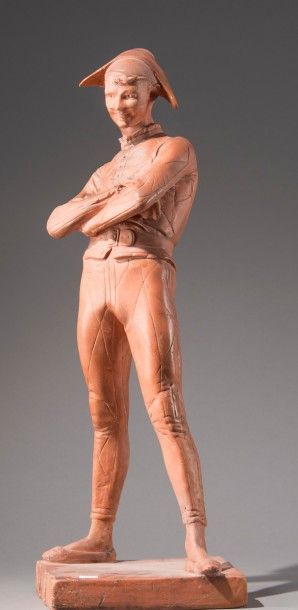 René Charles DE SAINT-MARCEAUX (1845-1915)
Arlequin.
Plâtre...