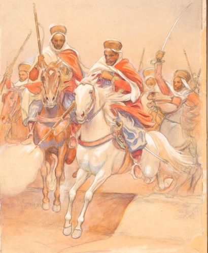 JULES ROUFFET (1862-1931)
Hussards et cavaliers...