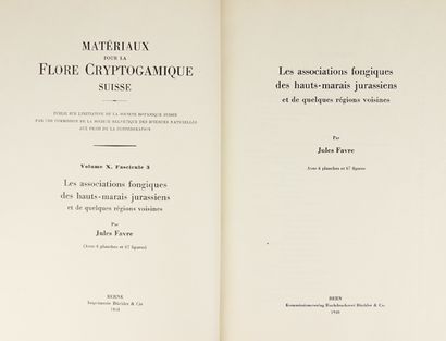 FAVRE (Jules). Matériaux pour la flore cryptogamique...