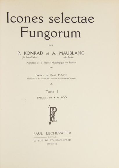 KONRAD (P.) - MAUBLANC (A.). Icones selectae...