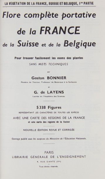 [Botanique]. BONNIER (Gaston)/LAYENS (G....