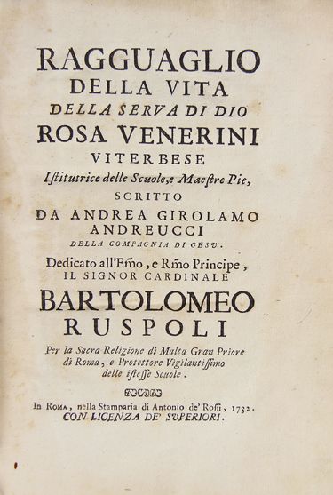 [RELIURE]. ANDREUCCI (Andréa). Ragguaglio...