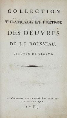 ROUSSEAU (J.J.). Collection [complète] des...
