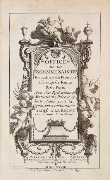 [SEMAINE SAINTE]. Office de la Semaine Sainte...