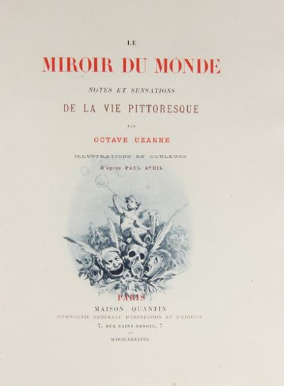 UZANNE (Octave). Le miroir du monde. Notes...