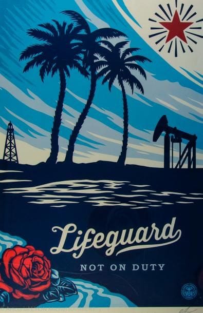 Shepard FAIREY (1970). Lifeguard. Sérigraphie...