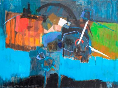LEPINE (XXe). Sans titre. Huile sur toile,...