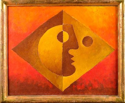 Léon GISCHIA (1903-1991) . Visage double...