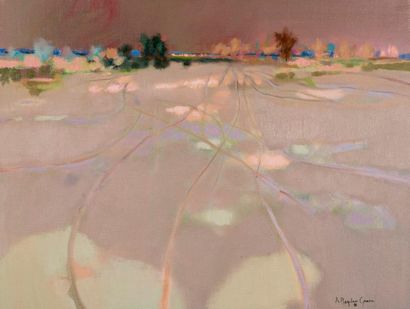Alfred ROZELAAR GREEN (1917-2013). Ciel gris,...