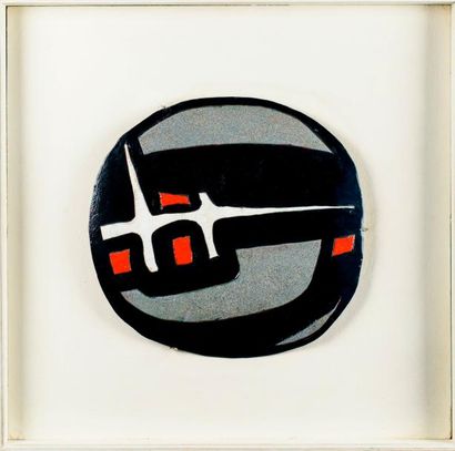 Alfred MANESSIER (1911-1993). Disque en cuivre...