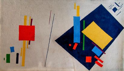 D'après MALEVITCH. Suprematisme. Tapis en...